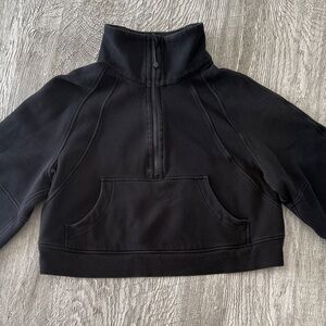 Lululemon Athletica Scuba Funnel neck Black Half-Zip Pullover M/L